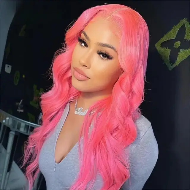 European And American Ladies Color Human Wigs Pinkbw - Shop at LoveMi