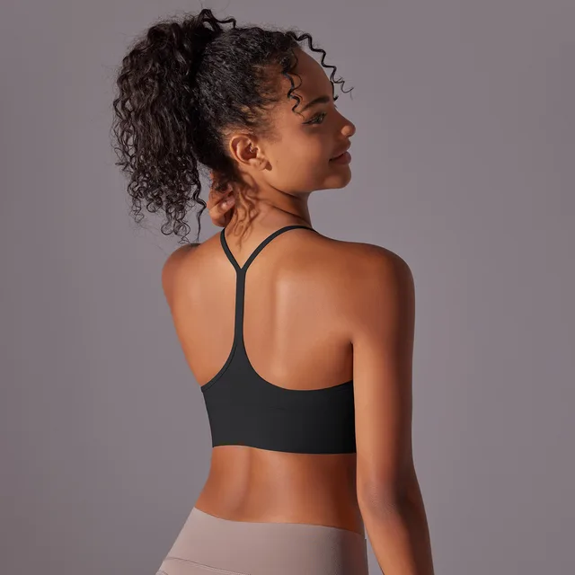 Double sided Sanding Skin I shaped Beauty Back Yoga Vest Black - Shop at LoveMi