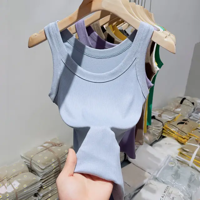 Solid Color Camisole Women's Thin Base Blue - Shop at LoveMi