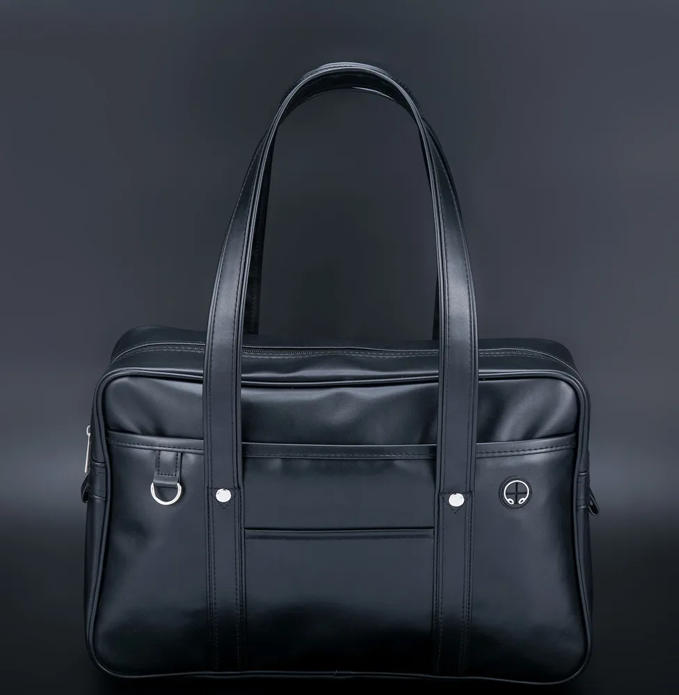 Large Size School Handbag Shoulder Briefcase Black - Shop at LoveMi