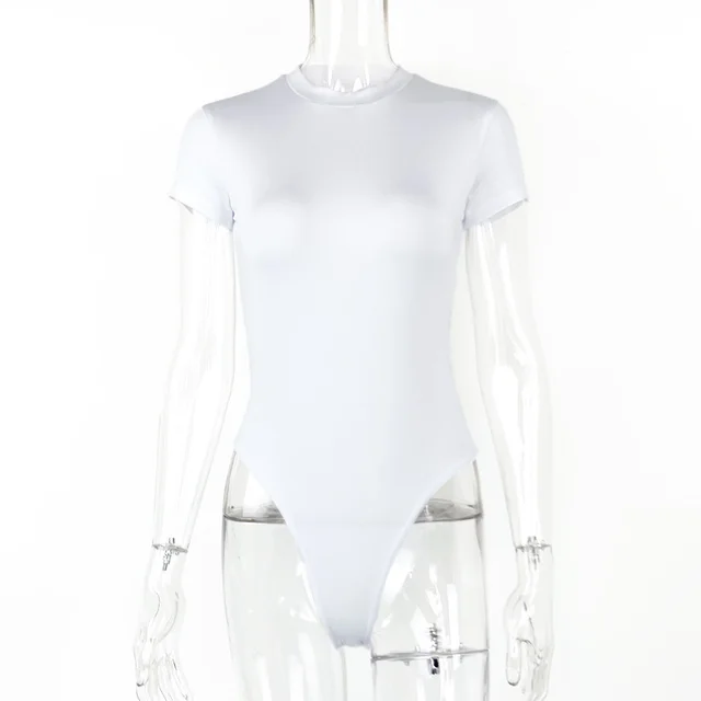 Casual Women's Clothing Short sleeved Jumpsuit Tight Jumpsuit White - Shop at LoveMi