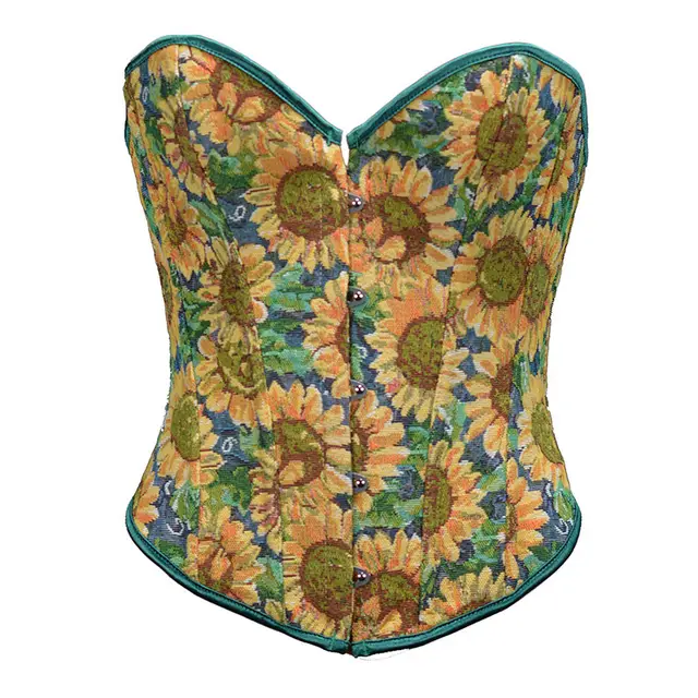 Women's Fashion Short Personalized Corset Sunflower - Shop at LoveMi