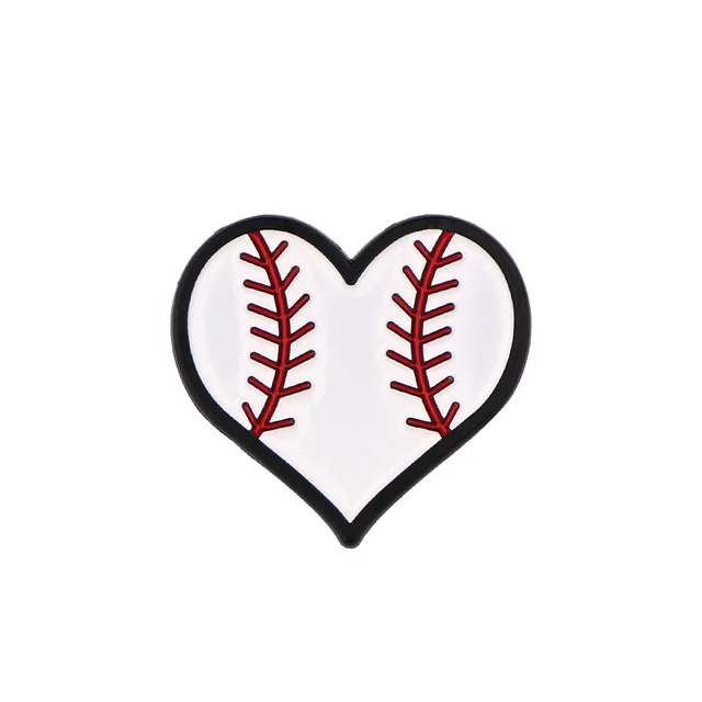Alloy Heart shaped Basketball Football Rugby Brooch Nr2374 Style - Shop at LoveMi