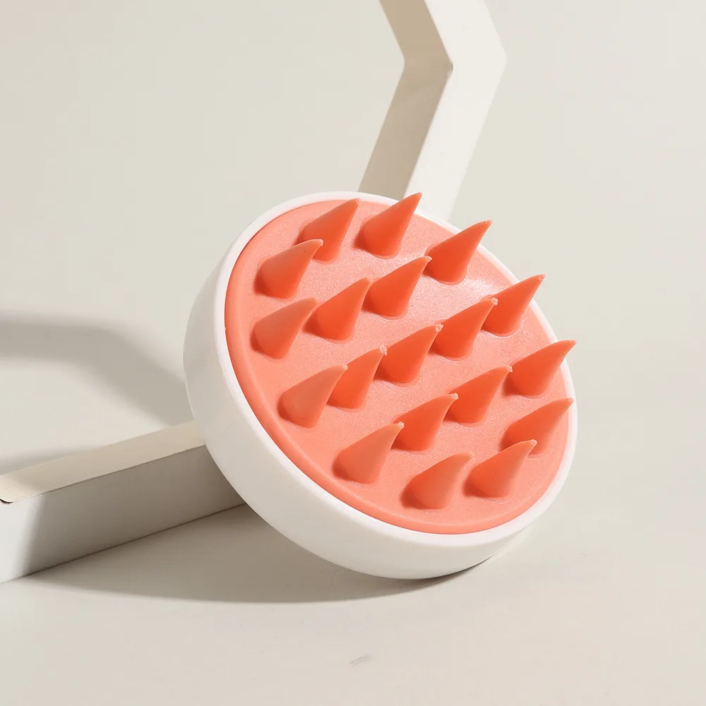 Massage Tool Cleansing Scalp Bath Comb Hair Tools Soft Silicone Shampoo Brush - Zt Light Red - View 1
