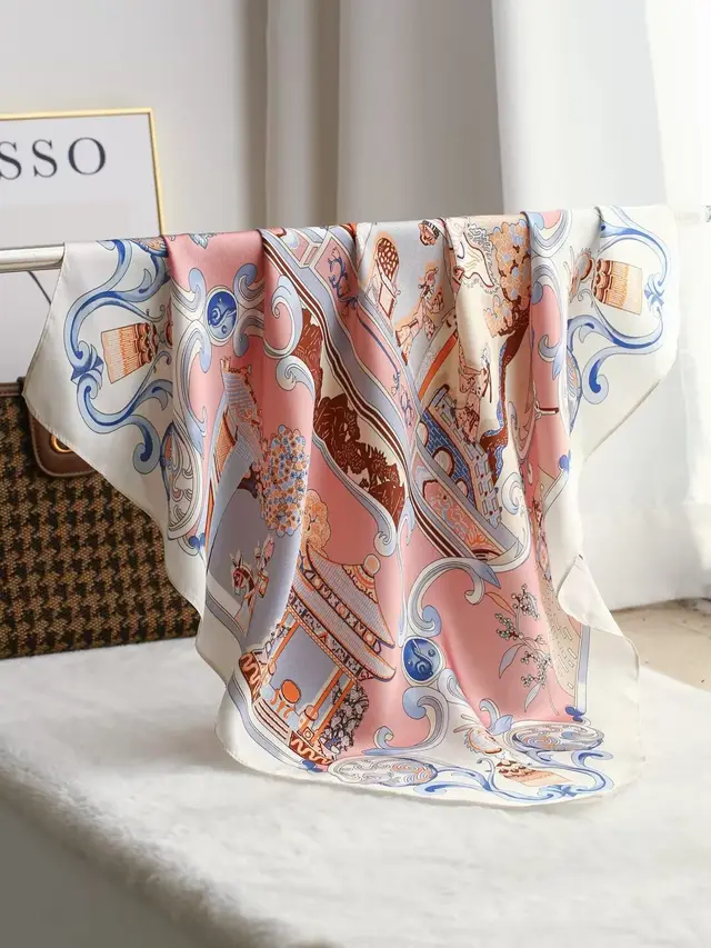 Intellectual Elegant Light Luxury Gift Silk Small Square Towel Silk Scarf 7000103 Style - Shop at LoveMi