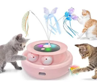 Funny Cat Game Turntable Self Hi Pet Electric Cat Toy Pink - Shop at LoveMi