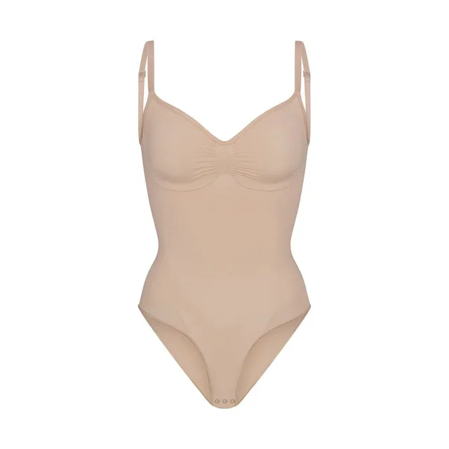 Sling Beautiful Back High Elastic Seamless Tight Jumpsuit Skin Color - Shop at LoveMi