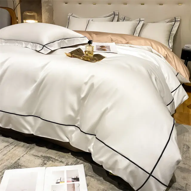 Long Staple Cotton Pressing Line New Dimeng Series Bedding Suit White - Shop at LoveMi