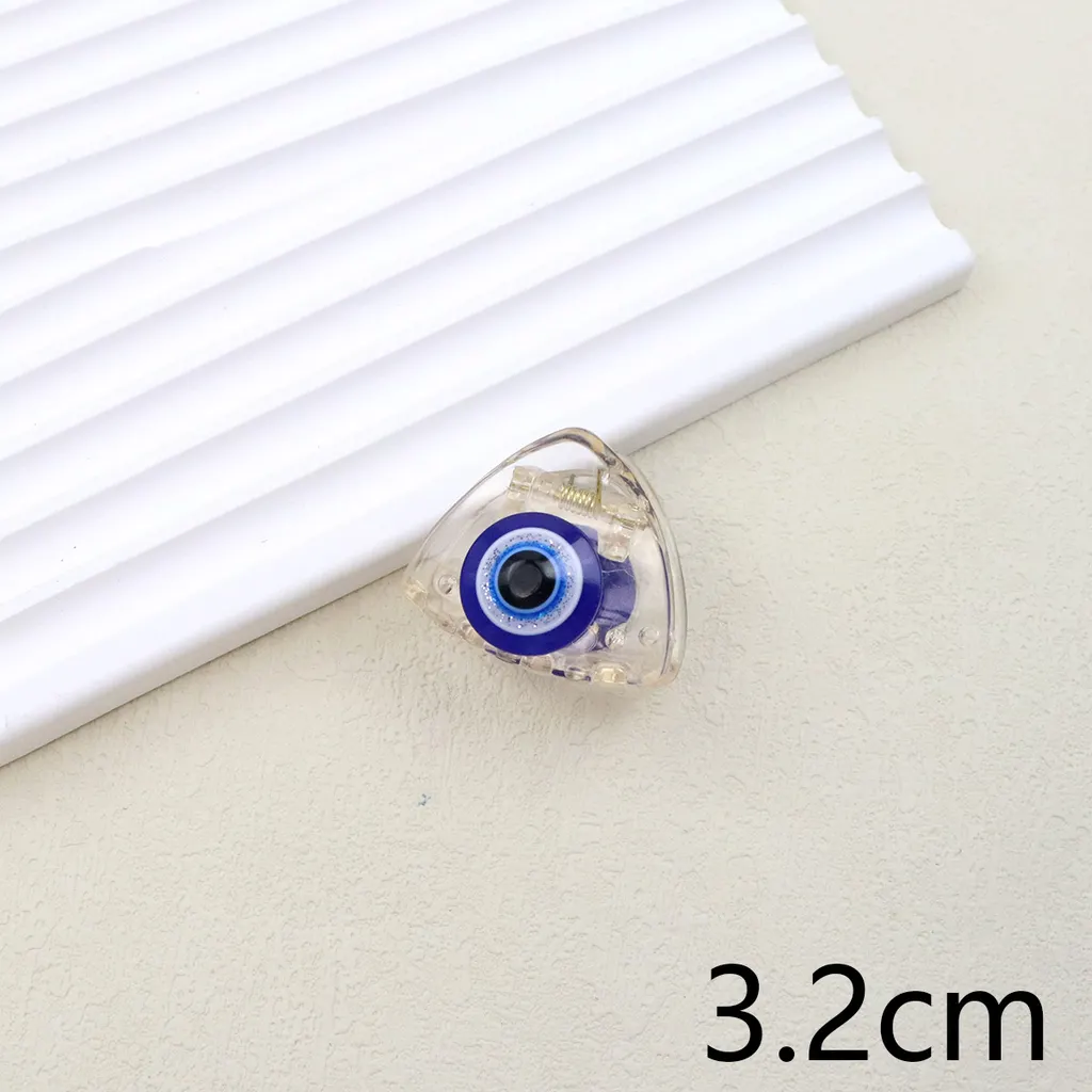 Blue Devil's Eye Hair Claw Headdress - 3.2Cm Triangle Grip