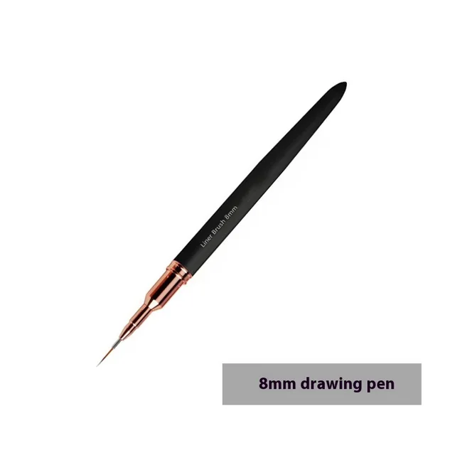 Pattern Drawing Line Drawing Edge Slender Metal Nail Brush 8Mm - Shop at LoveMi