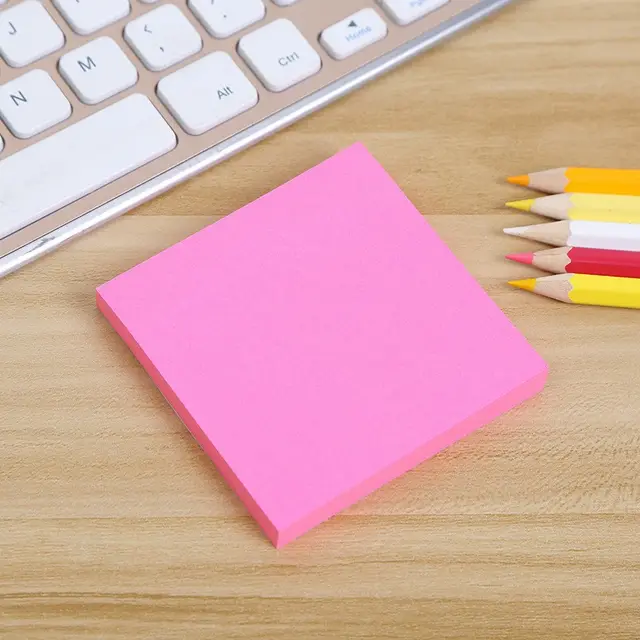Fluorescent Color Color Sticky Note 76X76 Rose Red - Shop at LoveMi