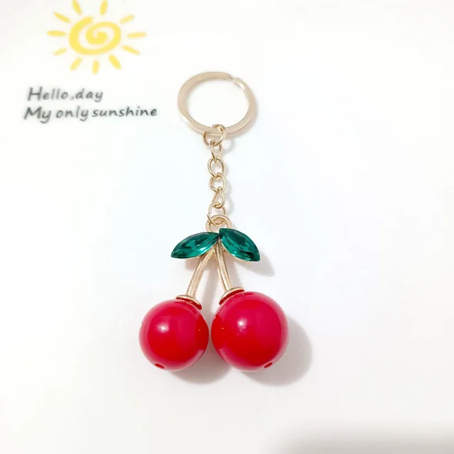Korean Style K Gold Leaf Cherry Pendant Alloy Accessories Diy Cherry G - Shop at LoveMi