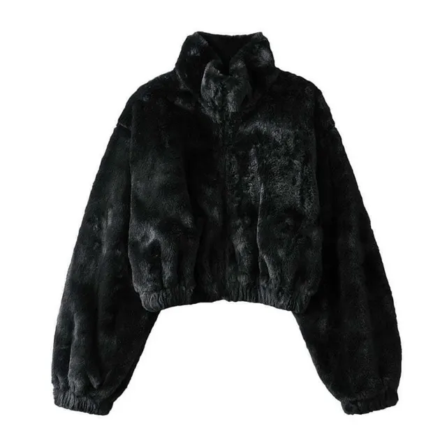Autumn And Winter Wild Loose And Warm Top Black - Shop at LoveMi