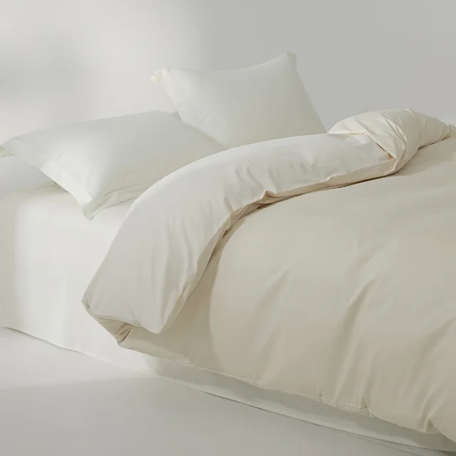 100 Cotton Sanding Duvet Cover Autumn And Winter Thickening Solid Color Beige White - Shop at LoveMi