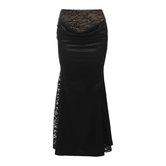 Women's Off neck Short sleeved Top Fashionable High Waist Skirt Black Skirt - Shop at LoveMi