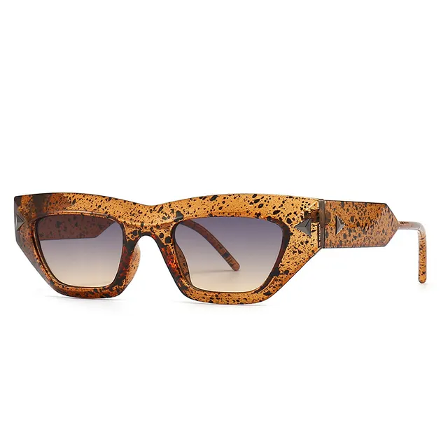 Men's And Women's Avant garde Cat Eye Sunglasses C2 Orange Frame Gradient Color - Shop at LoveMi