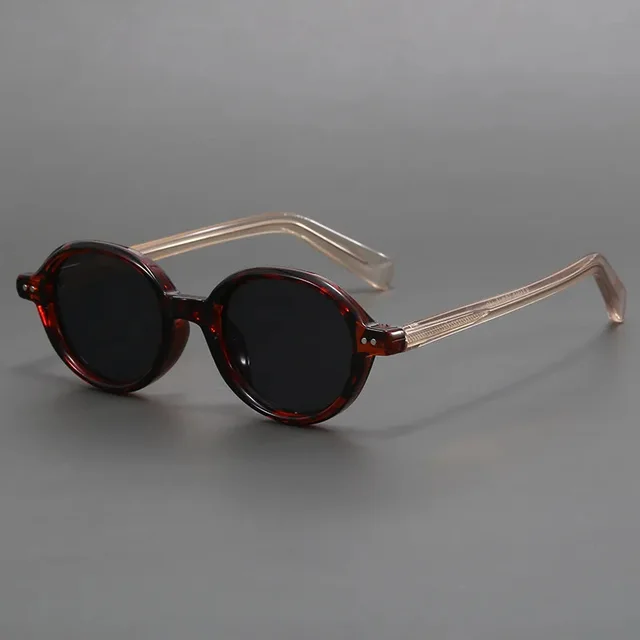Retro Oval Daily Outdoor Casual Leopard Print Frame Gray Piece - Shop at LoveMi