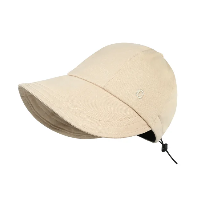Female Pure Cotton Comfortable Makes Face Look Smaller Casual Hat Khaki - Shop at LoveMi