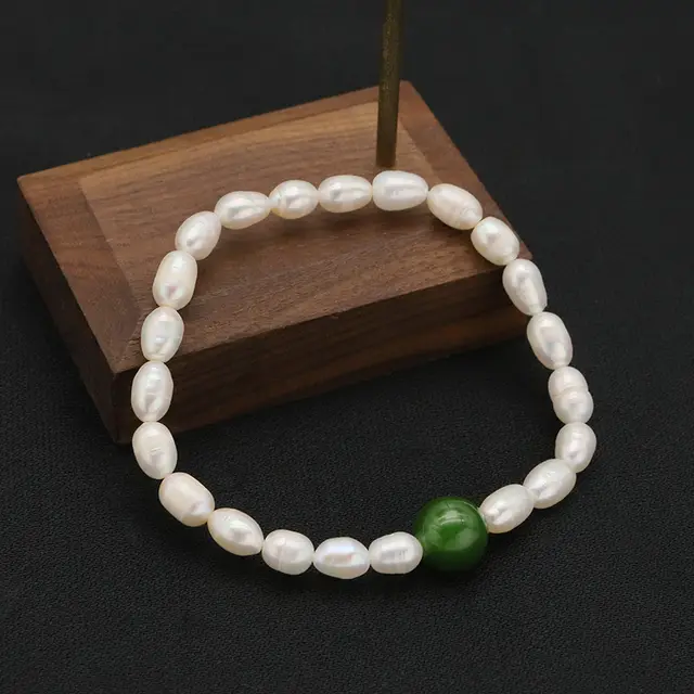 Natural Pearl Vintage Bracelet Beryl Stretch Bracelet - Shop at LoveMi