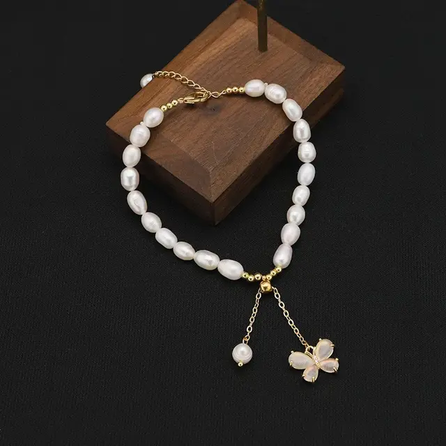Natural Pearl Vintage Bracelet Butterfly Pearl Bracelet - Shop at LoveMi