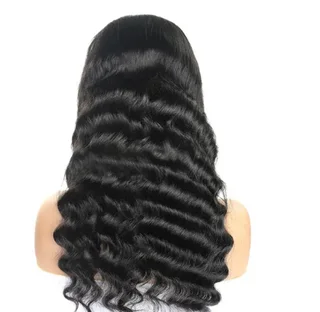 13x 4 Front Lace Human Hair Wig Wig Straight Hair - Loosedeep