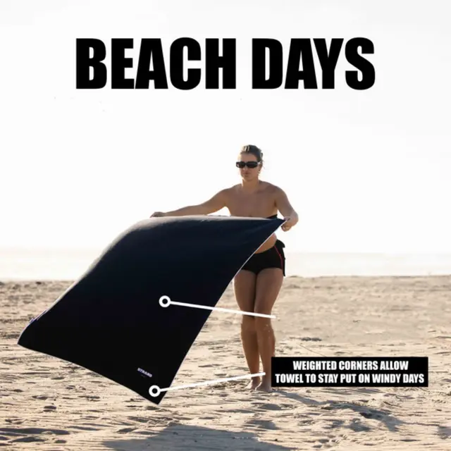 Minimalist Creative Solid Color Outdoor Magnetic Shower Bath Towel Black - Shop at LoveMi