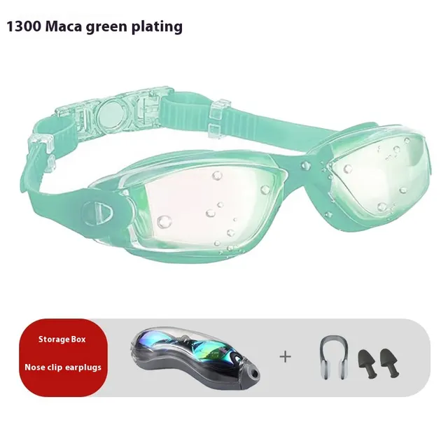 HD Waterproof Anti fog Electroplating Goggles 1300 Maca Green Purple Plated - Shop at LoveMi