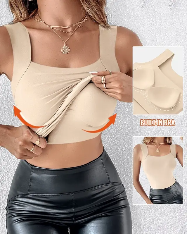 Women's New Seamless Skin Bottom Vest Skin Color - Shop at LoveMi