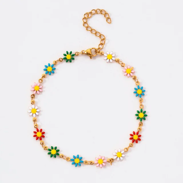 Stainless Steel Colorized Butterfly Five pointed Star Flower Bracelet Flower 1 - Shop at LoveMi
