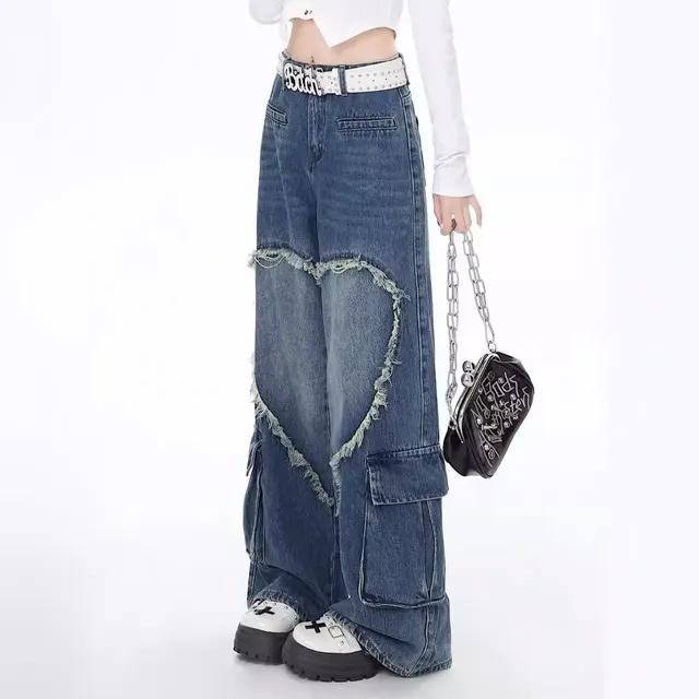 American Street Washed Tie dyed Jeans Women Blue - Shop at LoveMi