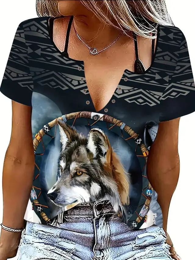 Women's Summer Fashion Animal Striped T shirt Wb30Wb30Zn241125Y056 - Shop at LoveMi