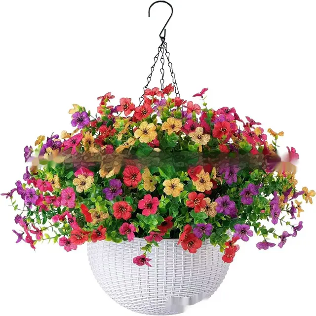 Iron Frame Violet Decoration Spring Gardening Round Chlorophytum Hanging Basket 1 Suit Encryption - Shop at LoveMi