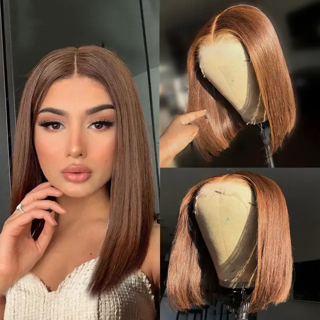 10inch 13x4 Lace Front Straight Bob Wig 4Color - Shop at LoveMi