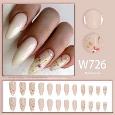 Long Gold Foil Fragments Retro Nail Art Patch Fashion Wear Armor W726 With Glue - Shop at LoveMi