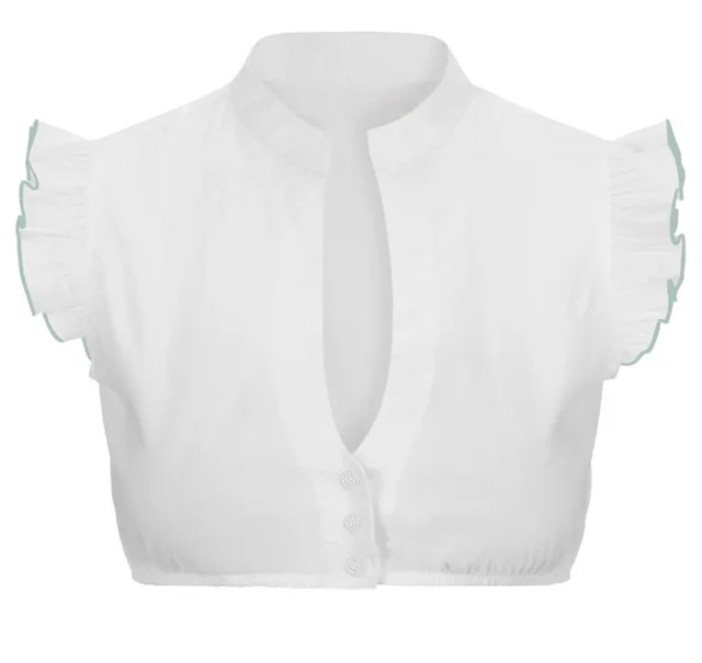 Women's Fashion Personalized Dingdong White Shirt Grass Green - Shop at LoveMi