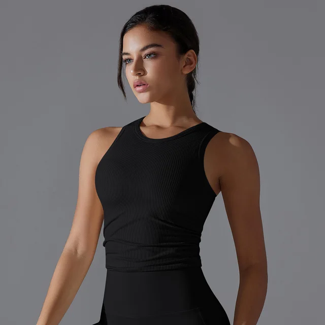 Fashion Solid Color Thread Yoga Clothes For Women Black - Shop at LoveMi