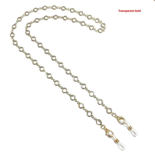 Acrylic Mask Rope Eyeglasses Chain Anti lost Transparent Gold - Shop at LoveMi