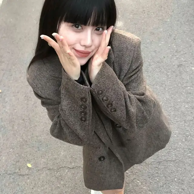 Loose Temperament Casual Thickening Woolen Coat Brown - Shop at LoveMi