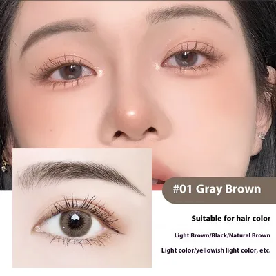 Ultra fine Eyebrow Pencil Thin Head Waterproof Sweat proof Natural Not Easy To Smudge 01 Gray Brown - Shop at LoveMi