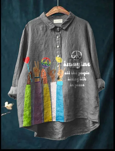 Women's Fashion Individual Casual Animal Print Shirt Acs31 5Xl - Shop at LoveMi