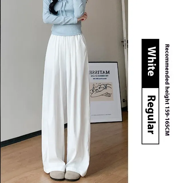 High Waist Drooping Casual Straight leg Idle Style Mopping Yamamoto Pants White Ordinary - Shop at LoveMi