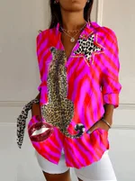 Women's Long-sleeved Printed Shirt - Cxcs027