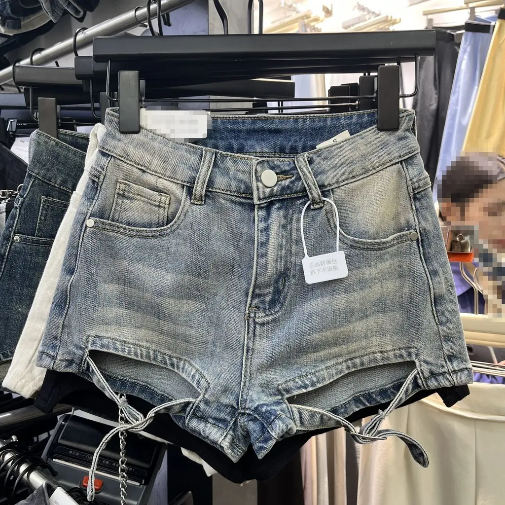 Trousers Design Sexy Denim Hot Pants - Blue