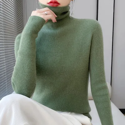 Autumn And Winter Pullover Inner Bottoming Shirt Tight Stretch Women's Mint - Shop at LoveMi
