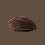 Brown Knitted Beret
