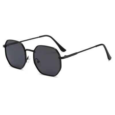 Classic Retro High grade Men's And Women's Fashion Sunglasses Black Frame Gray Piece - Shop at LoveMi