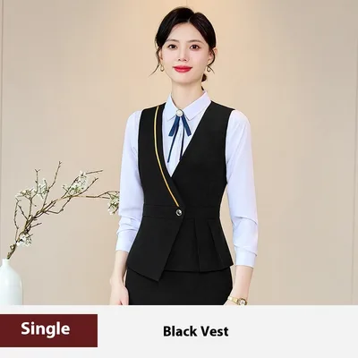 Business Suit Female Wine red Vest Black Vest - Shop at LoveMi