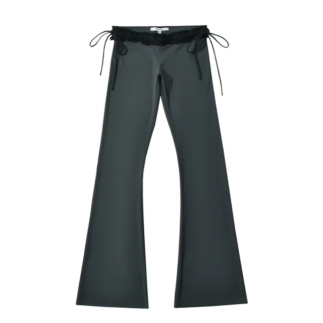 Women's Drawstring Sports Mop Trousers Gray - Shop at LoveMi