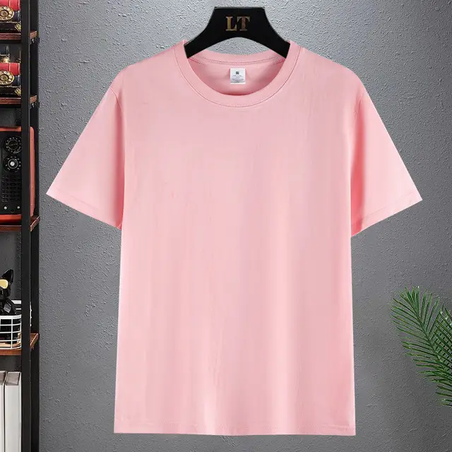 Heavy Cotton Short sleeved T shirt Pink - Shop at LoveMi