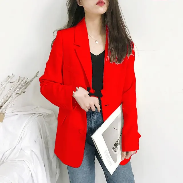 Autumn Suit Jacket British Style Women Red - Shop at LoveMi